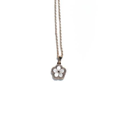 Cherry Blossom Flower Charm Necklace