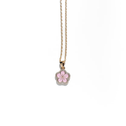 Cherry Blossom Flower Charm Necklace