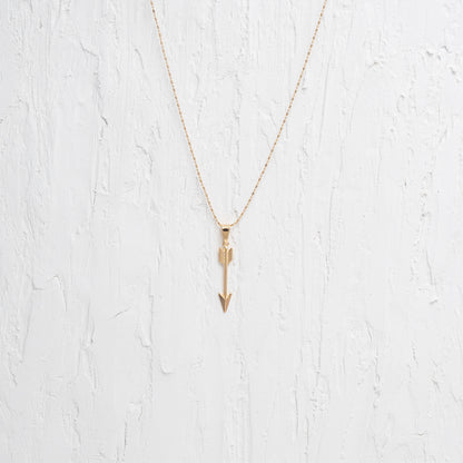 Gold Arrow Charm Necklace