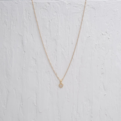 Tiny gold heart Charm Necklace