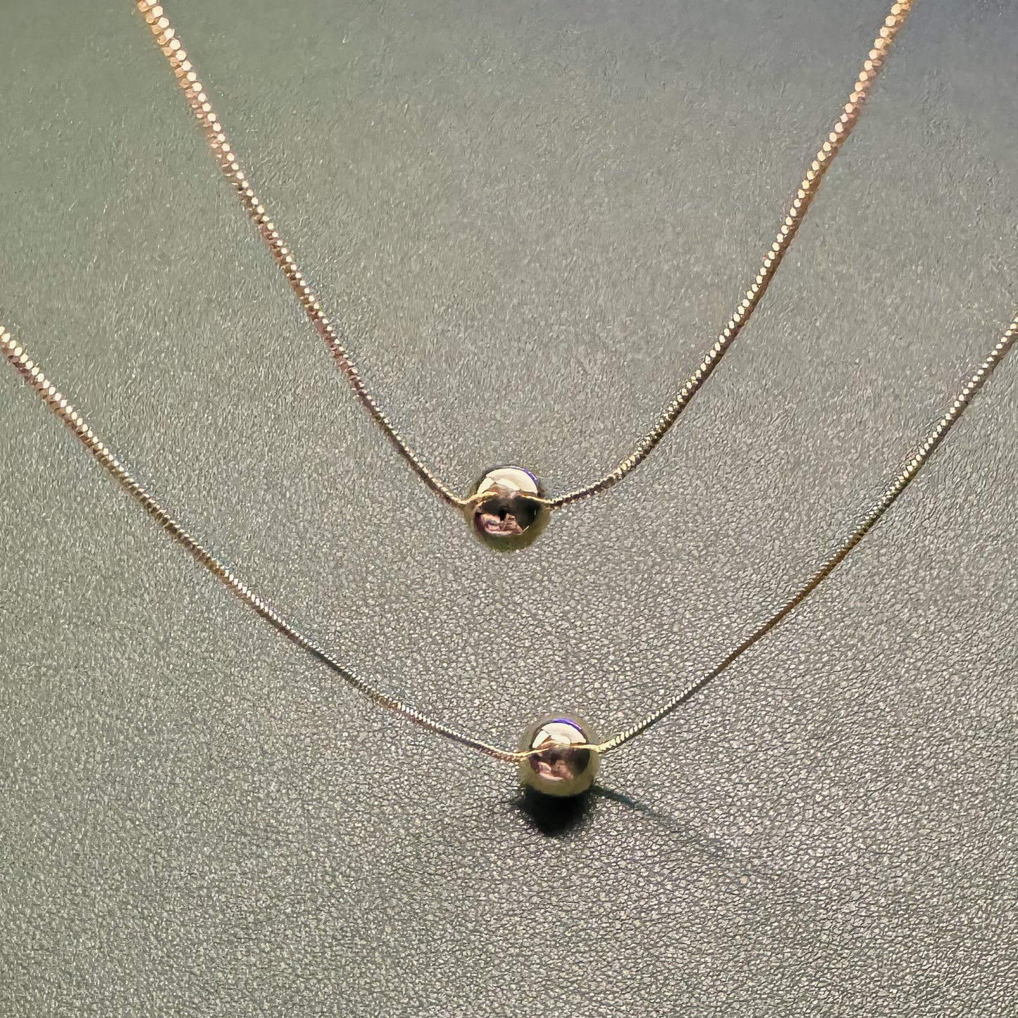 Layered Gold Ball Necklace