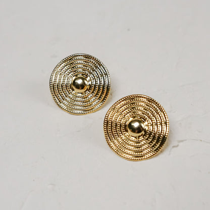 Circle Bead Textured Earrings