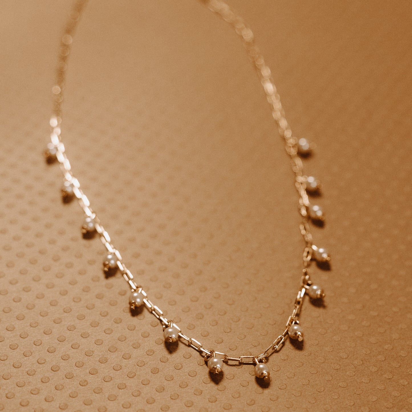 Pearl Drops Gold Necklace