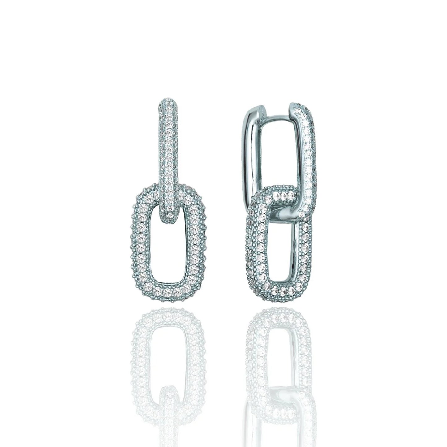 Sparkly Dangle Paper Clip Earrings