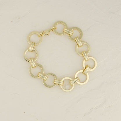 Designer Circle Link Gold Bracelet