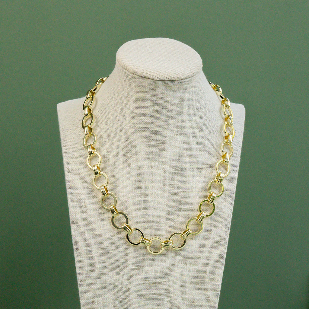 Designer Circle Link Necklace