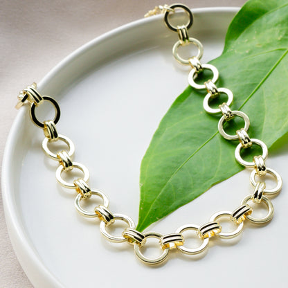 Designer Circle Link Necklace