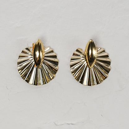 Gold Fan Earrings