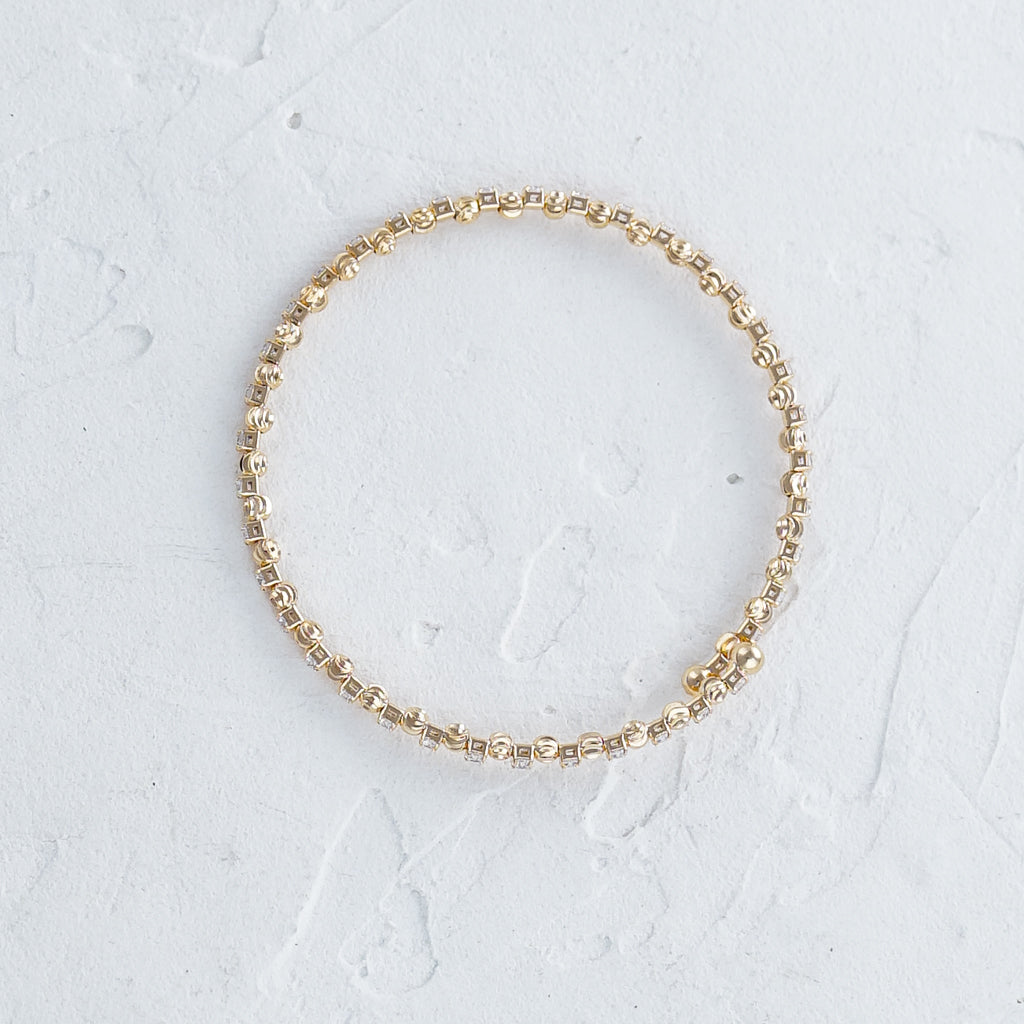 Flexible Gold Sparkle Bangle