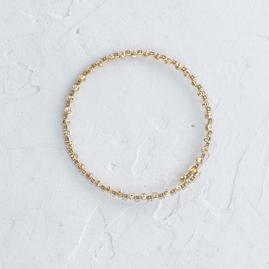 Flexible Gold Sparkle Bangle