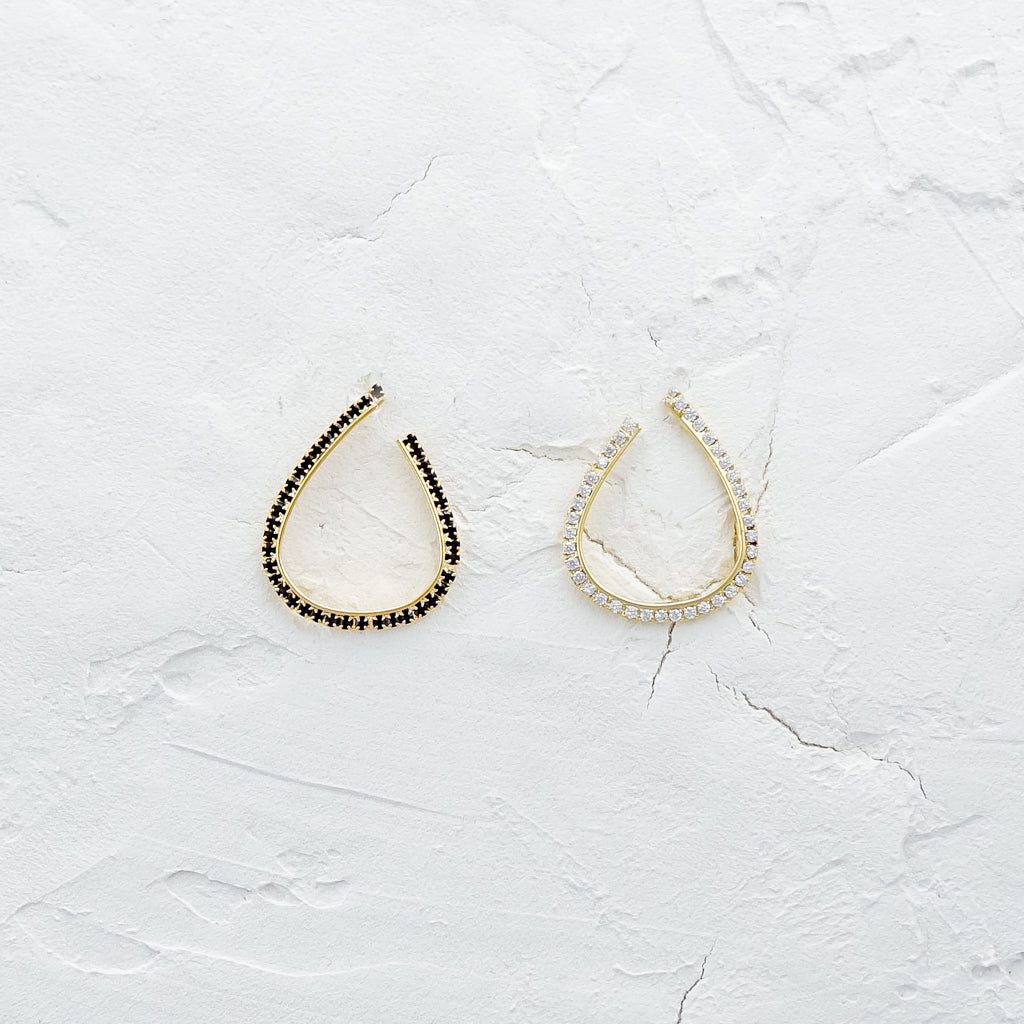 Open Oval Push Back Earrings