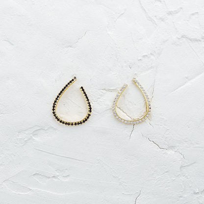 Open Oval Push Back Earrings