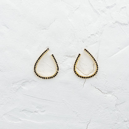 Open Oval Push Back Earrings