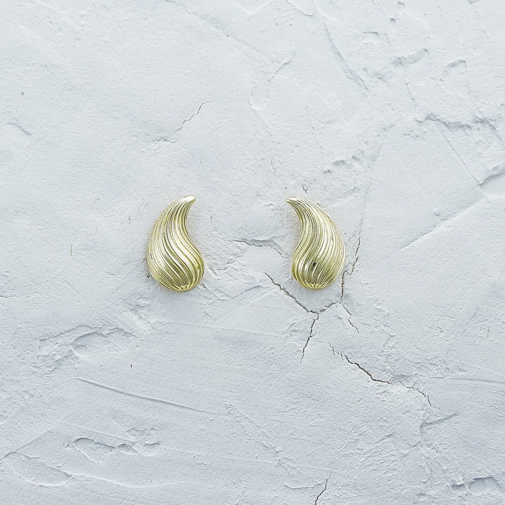 Textured Trendy Teardrop Earrings