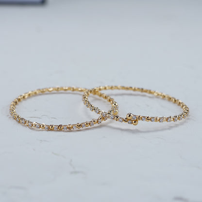 Flexible Gold Sparkle Bangle