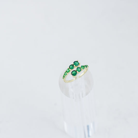 Emerald Green Stone Zirconia Ring