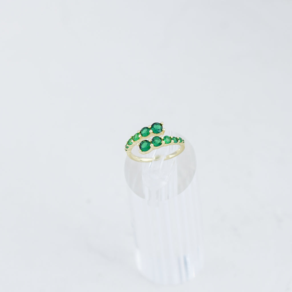 Emerald Green Stone Zirconia Ring