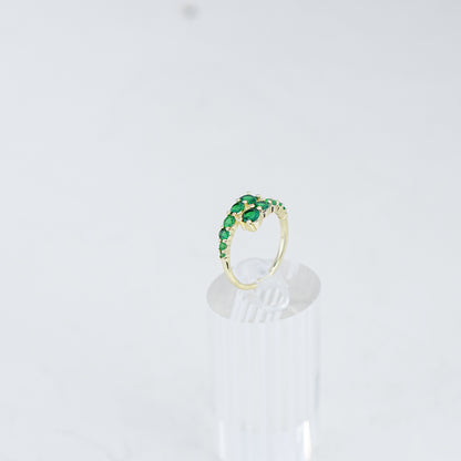 Emerald Green Stone Zirconia Ring