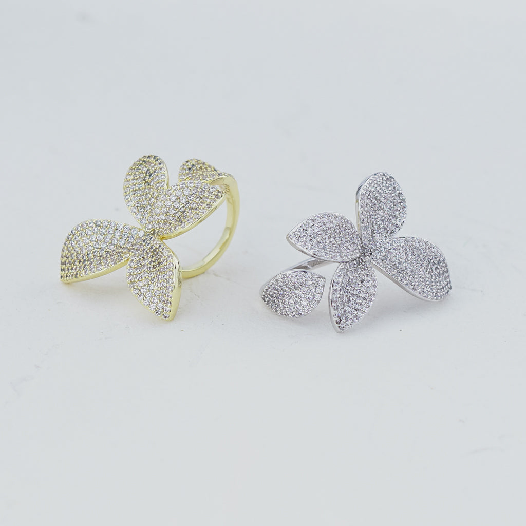 Petal Pave Ring