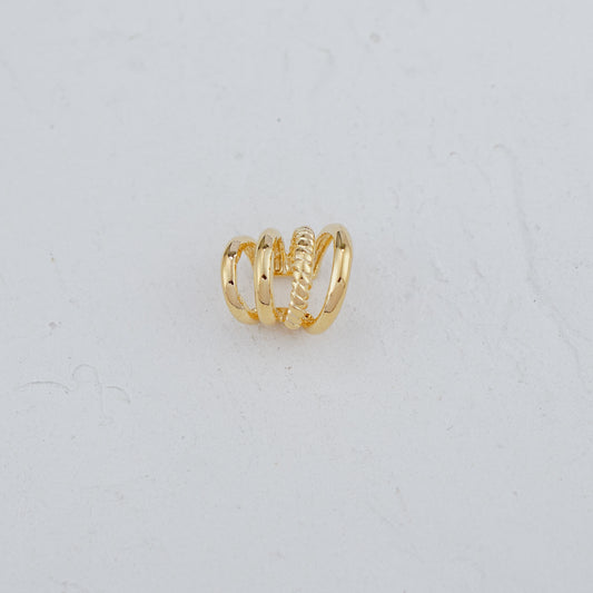 Lined Gold Ear Cuff