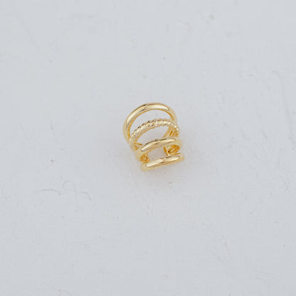 Lined Gold Ear Cuff