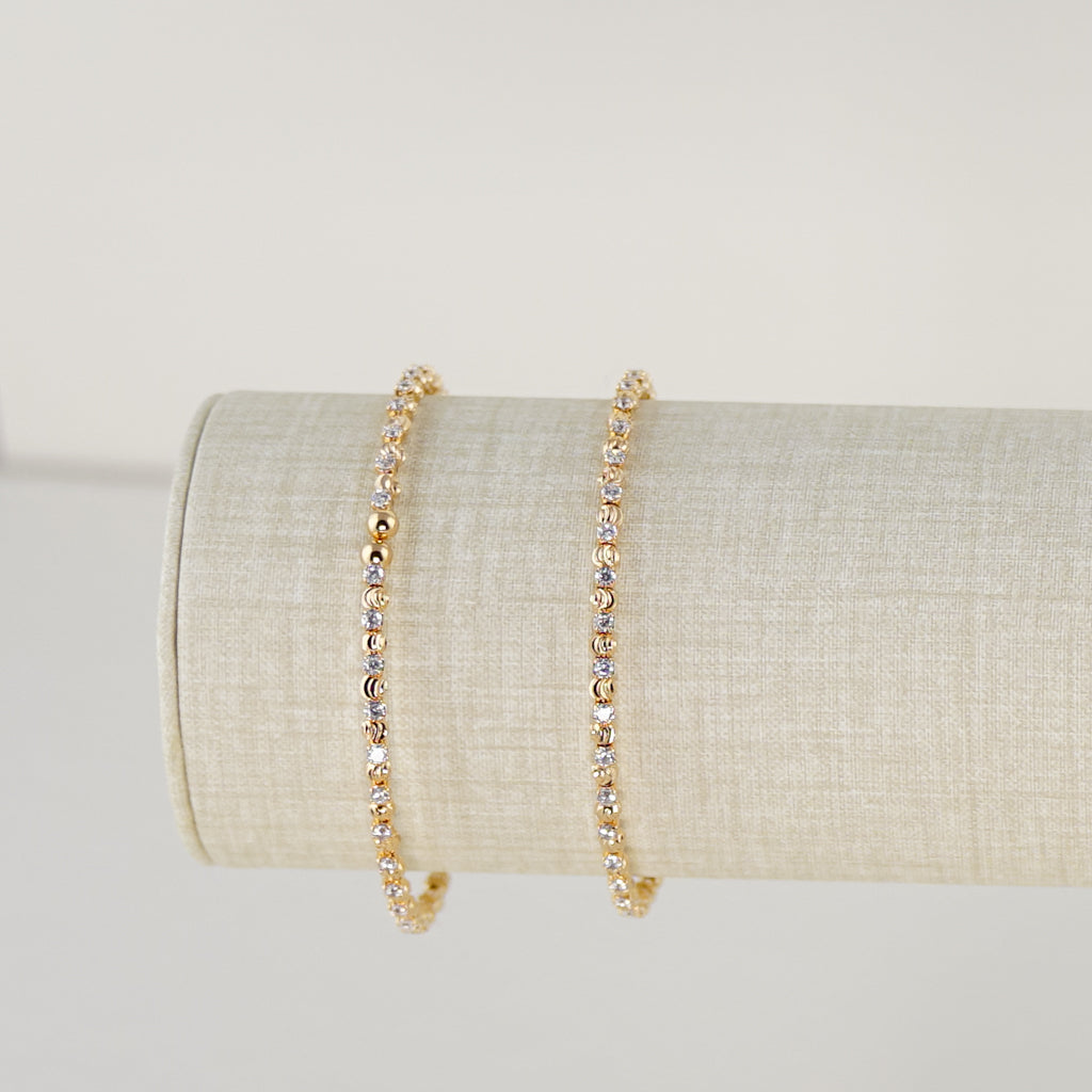 Flexible Gold Sparkle Bangle