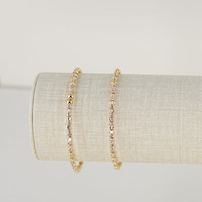 Flexible Gold Sparkle Bangle