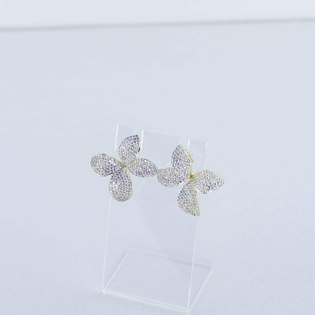 Petal Pave Medi Earrings