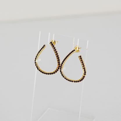 Open Oval Push Back Earrings