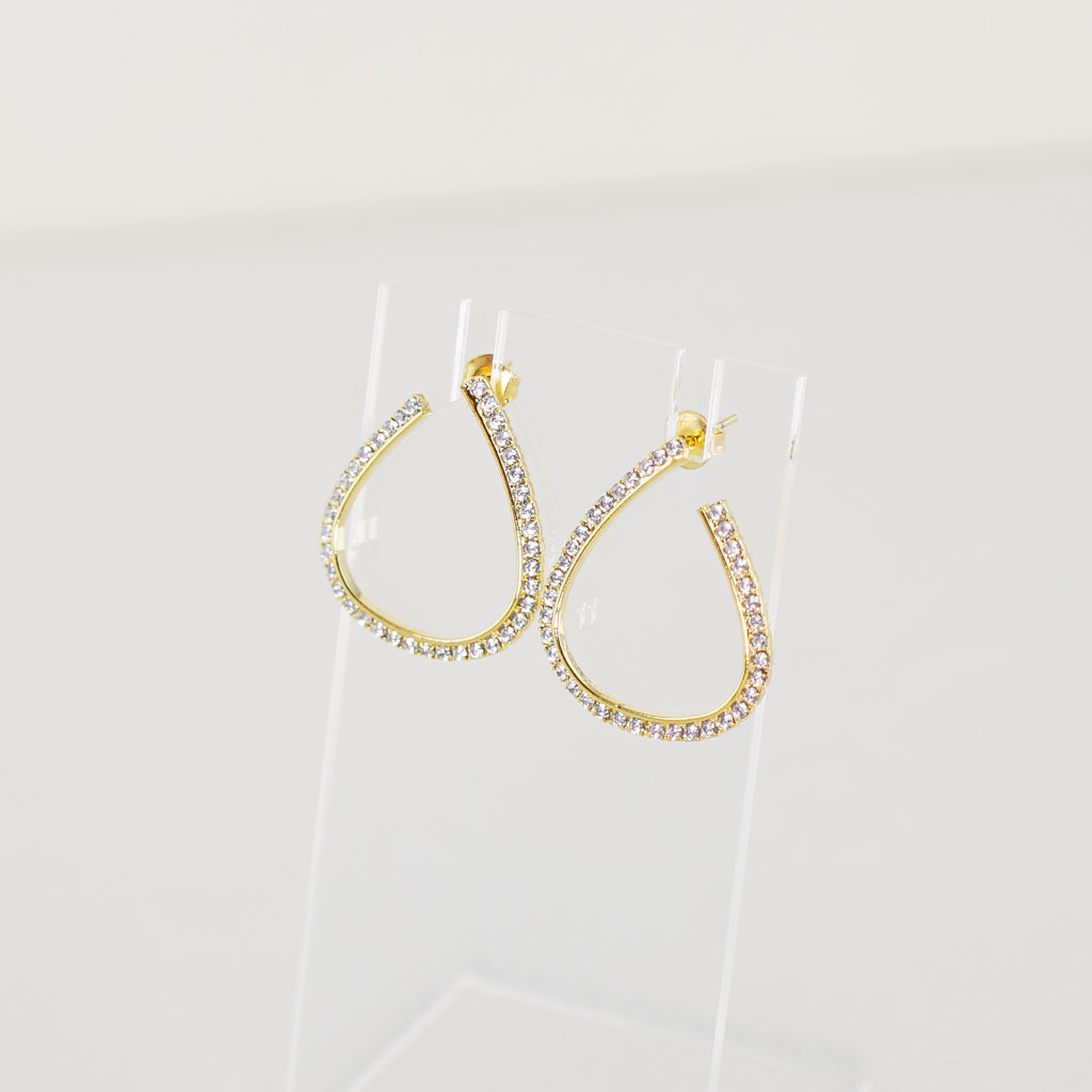 Open Oval Push Back Earrings