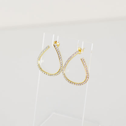 Open Oval Push Back Earrings