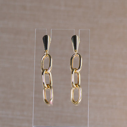 Three Link Dangle Earrings