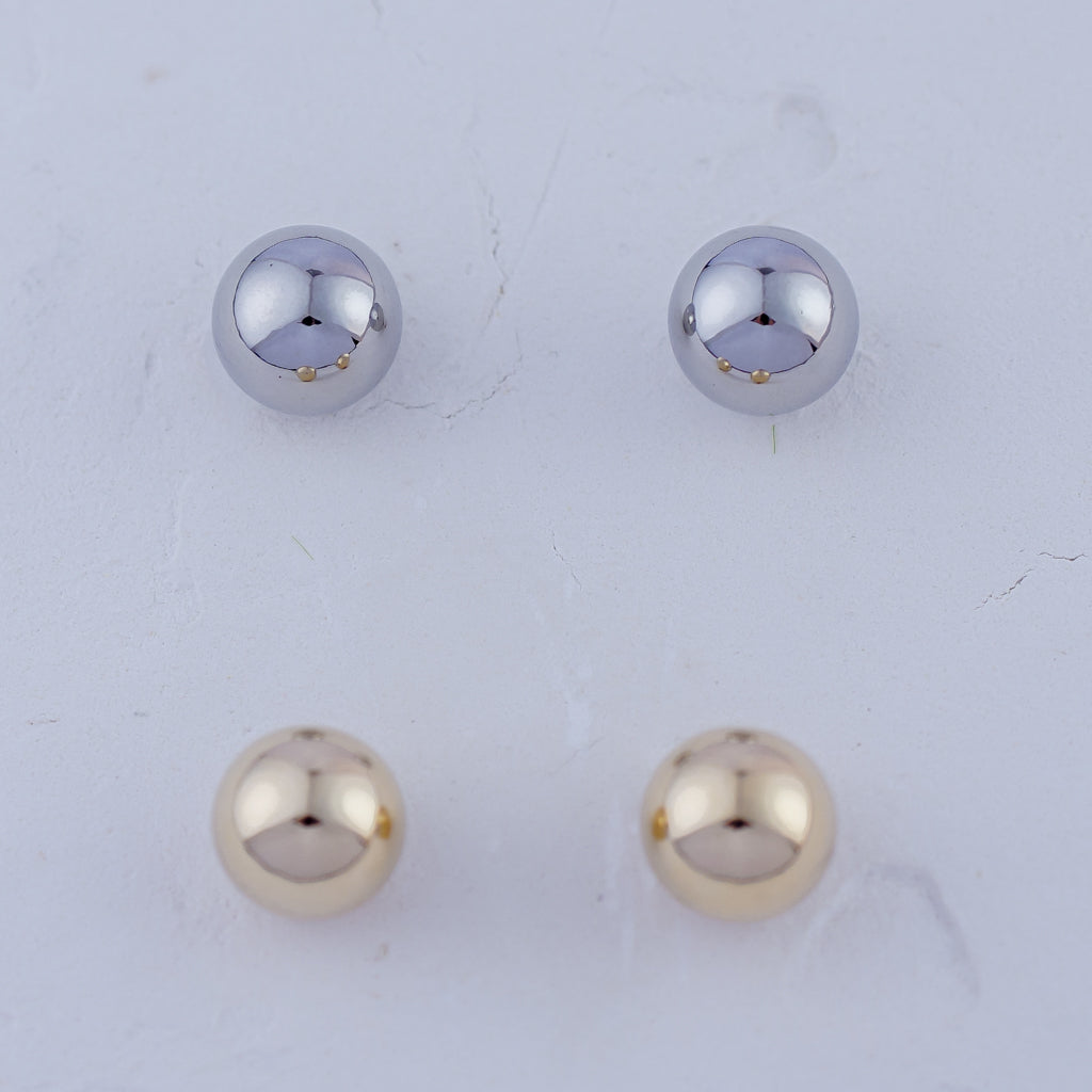 Simple Bead Ball Earrings