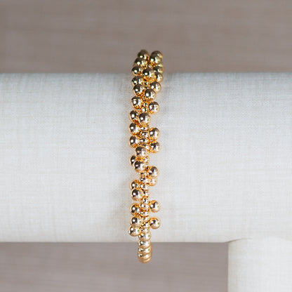 Gold Balls Bangle Bracelet -4MM