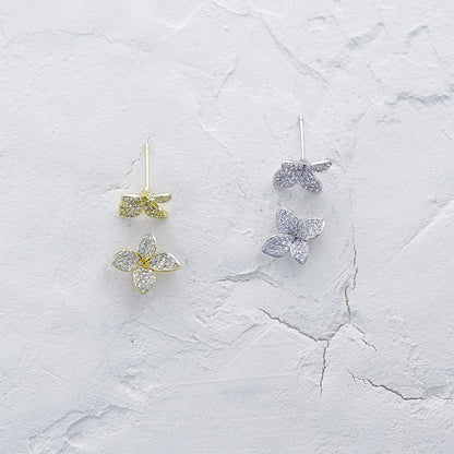 Petal Pave Mini Stud Earrings