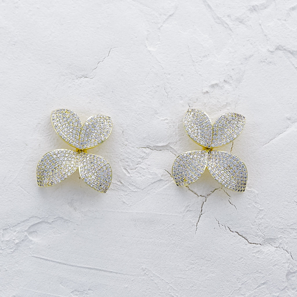 Petal Pave Medi Earrings