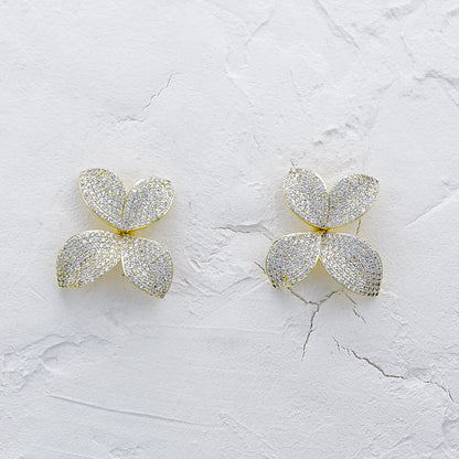 Petal Pave Medi Earrings