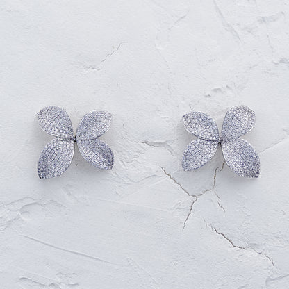 Petal Pave Medi Earrings