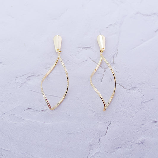 Long Twisted Drop Earrings