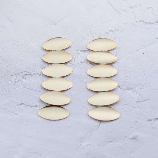 Oval Line Push Back Earrings