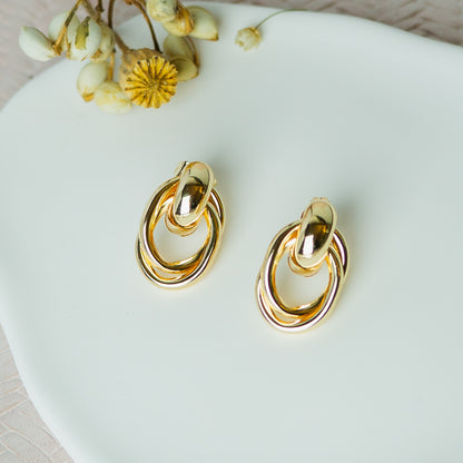 Oval shaped earrings