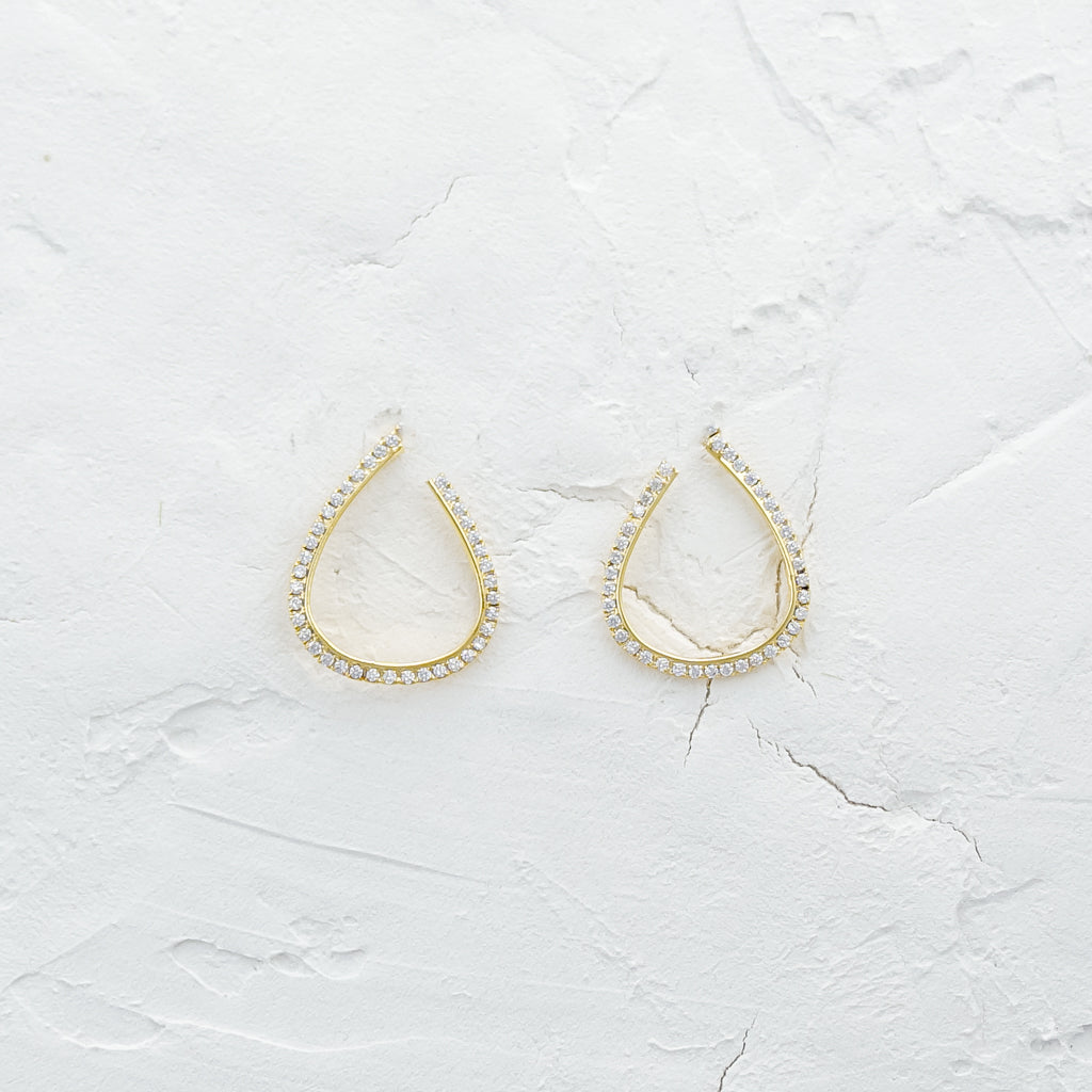 Open Oval Push Back Earrings