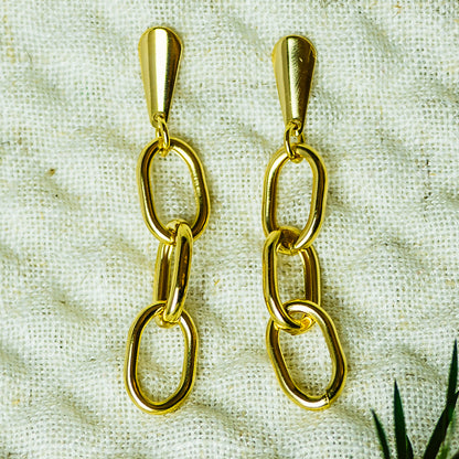 Three Link Dangle Earrings