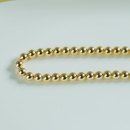 Classic ball gold necklace - 8mm