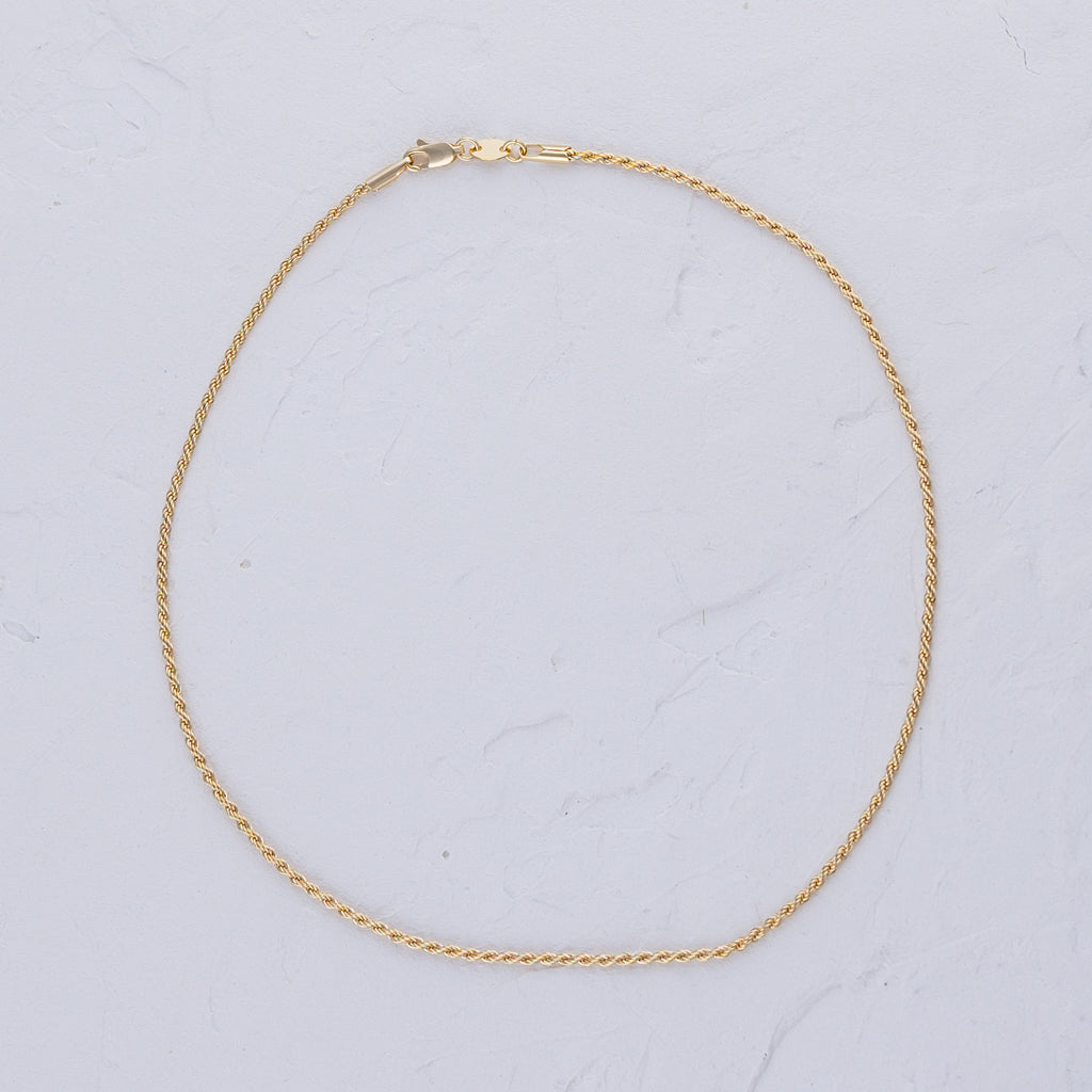 Rope link chain necklace - 2mm