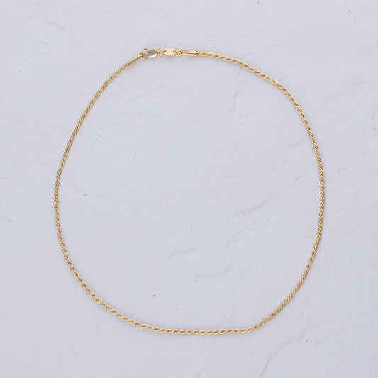 Rope link chain necklace - 2mm