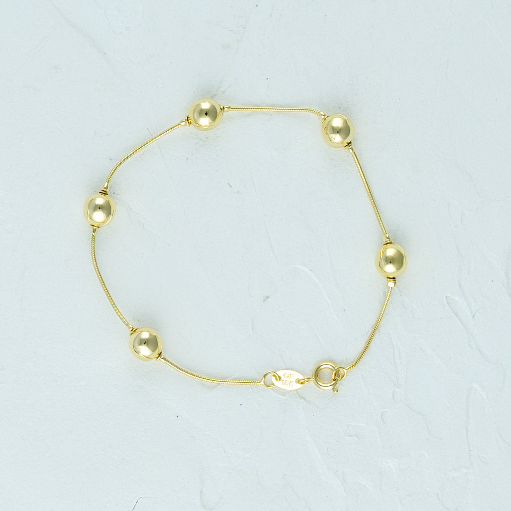 Gold Balls & Chain Bracelet