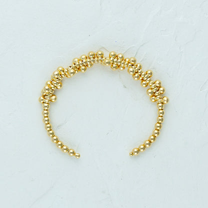 Gold Balls Bangle Bracelet -4MM