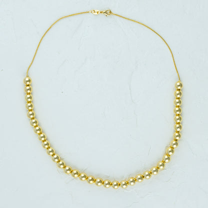 Classic ball gold necklace - 8mm