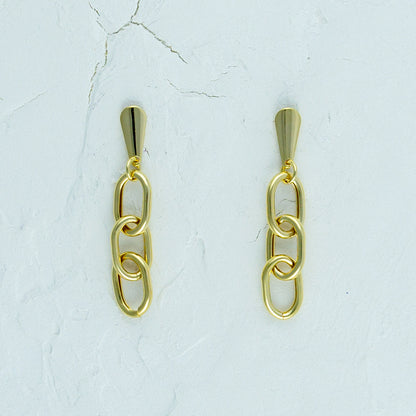 Three Link Dangle Earrings